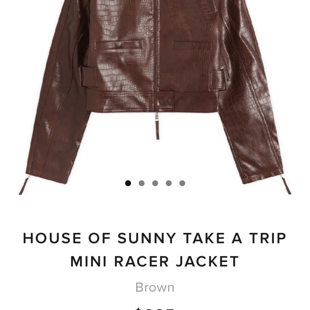 House of Sunny take a trip racer Brown Jacket - Picture 15 of 15